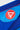 Close-up of the red and white Gracie Barra circle logo patch on the chest of the blue kimono jacket