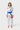Student wearing the white Gracie Barra Ripstop Lightweight Womens Kimono with the red Barra Shield, navy Gracie Barra lapel patch and GB sleeve patch.