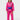 Student wearing the pink Gracie Barra Ripstop Lite Womens Kimono by adidas with the Barra Shield, Gracie Barra lapel patch and purple adidas sleeve logo.