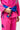 Gracie Barra Edition woven size label and purple adidas tab on the hem of the pink Ripstop Lite Womens Kimono jacket.