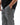 Ripstop Utility Pants in Gray — hip close-up showing the slanted front pocket, red stitch accents, and tonal Gracie Barra thigh embroidery.