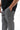 Ripstop Utility Pants in Gray — hip close-up showing the slanted front pocket, red stitch accents, and tonal Gracie Barra thigh embroidery.