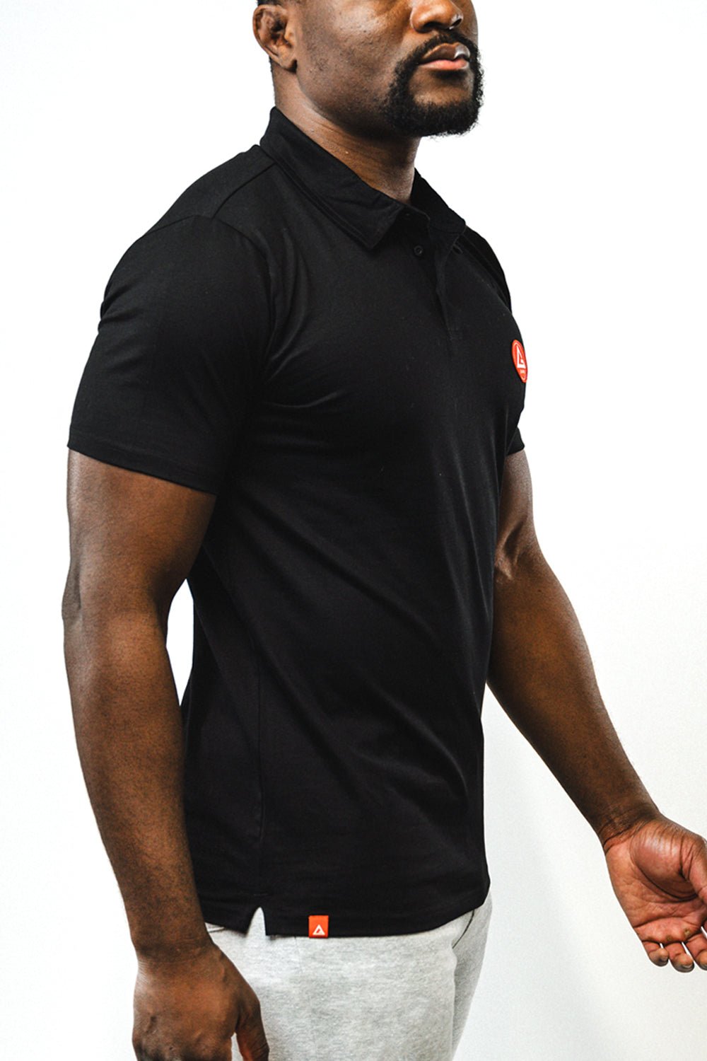 Red Shield Mens Polo - Black