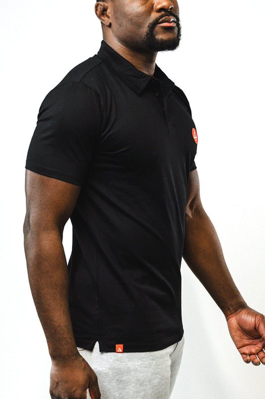 Red Shield Mens Polo - Black