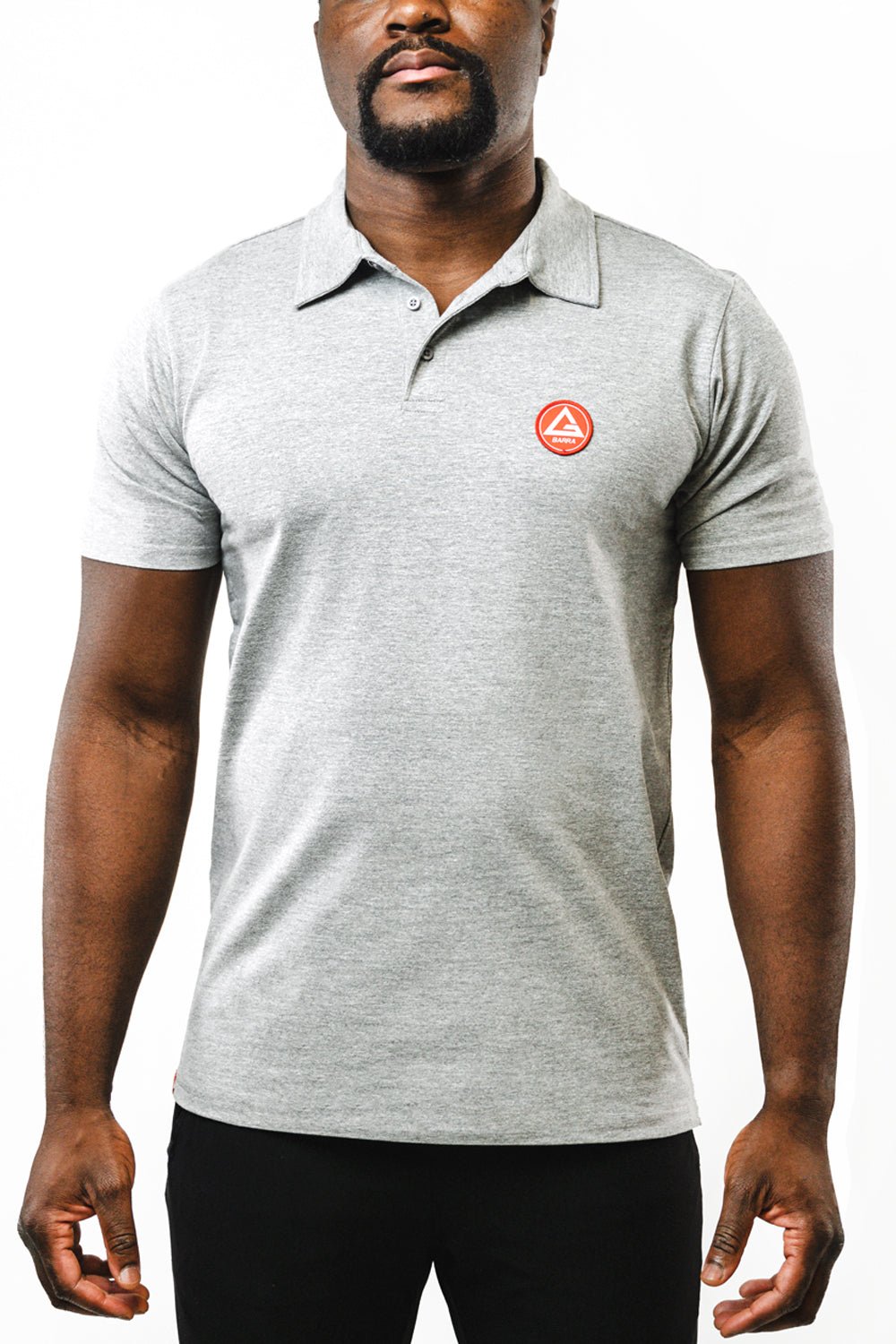 Red Shield Mens Polo - Grey