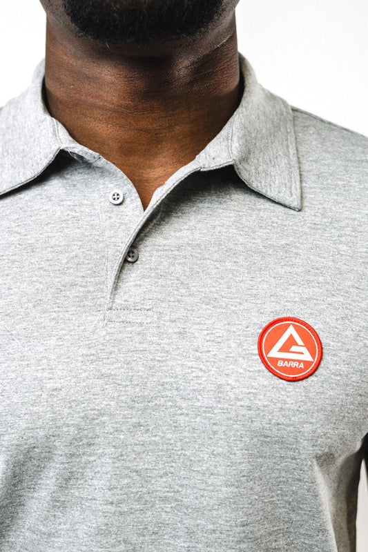 Red Shield Mens Polo - Grey