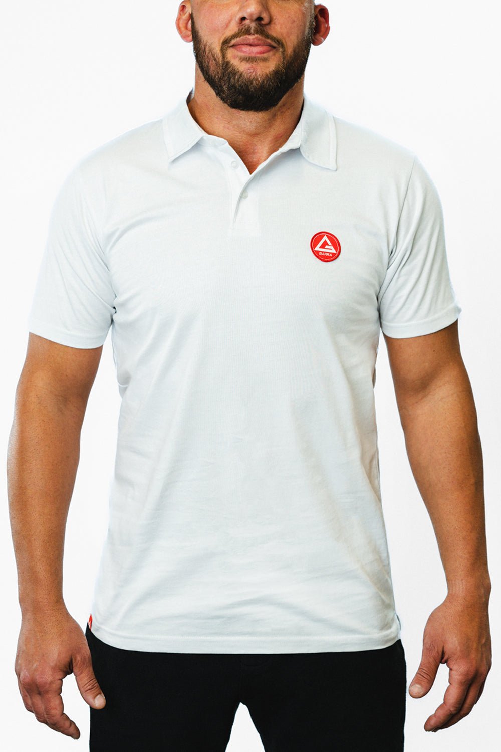 Red Shield Mens Polo - White