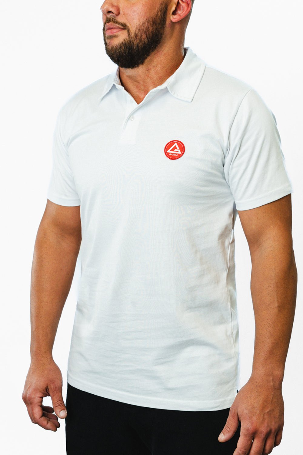 Red Shield Mens Polo - White