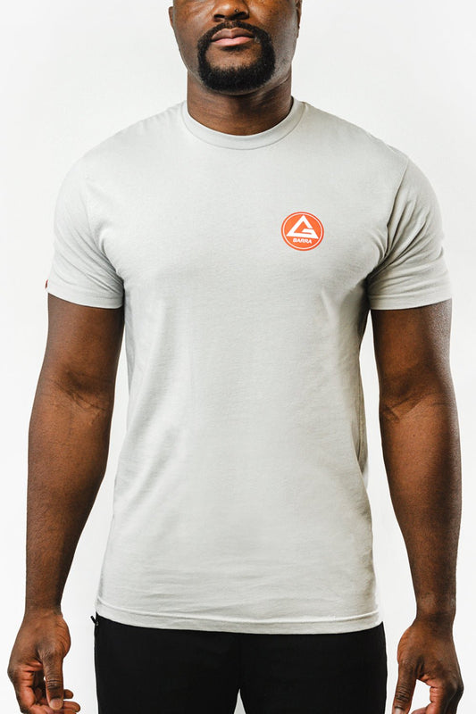 Red Shield Mens BJJ Tee - Grey