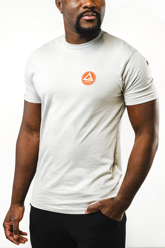 Red Shield Mens BJJ Tee - Grey