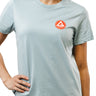 Red Shield Womens BJJ Tee - Light Blue