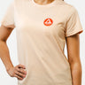 Red Shield Womens BJJ Tee - Peach