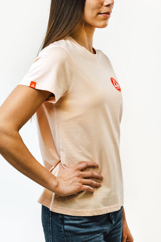 Red Shield Womens BJJ Tee - Peach