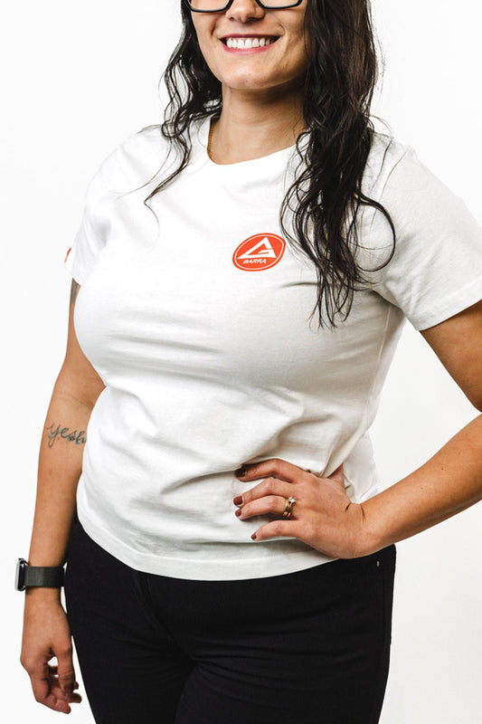 Red Shield Womens BJJ Tee - White