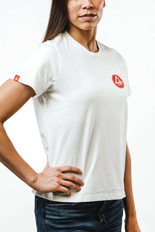 Red Shield Womens BJJ Tee - White