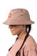 Red Shield Womens Bucket Hat - Pink