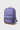 Purple Sakura floral Gracie Barra backpack, front angle, with pink Stacked wordmark, Legacy G Brazilian Jiu-Jitsu side print, and brown suede leather base.