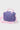 Purple Sakura Kids Lunchbox with pink floral pattern and pink top handles, side view with the pink adjustable shoulder strap fully extended.
