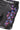 Close-up of Sakura V3 Youth Training Shorts in black showing purple and pink floral side graphic, elastic waistband with EQUIPE GB branding, and split-leg hem detail