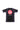 Back flat lay of Sakura V3 Youth Rashguard in black with purple stitching, floral shoulder detail, and large red Gracie Barra circle logo