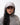 Stacked Womens Cap, slate — worn front-facing with a grey hoodie, showing the white embroidered stacked Gracie Barra wordmark on the front panel.