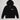 Black Tactical Youth Zip Hoodie with white Gracie Barra Jiu-Jitsu logo on chest, displayed on light gray background.