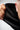 Technical Flow Mens Hoodie in black, macro close-up of hand holding the hood to show its smooth sweat-wicking lining fabric.
