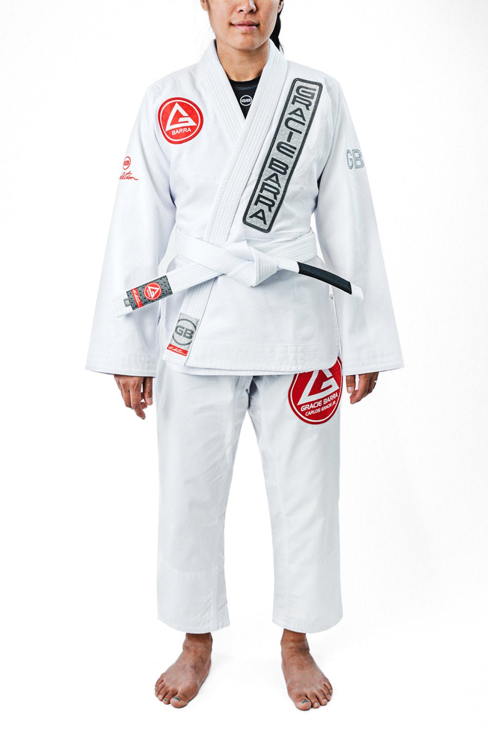 GB1 Womens Kimono with Belt - White