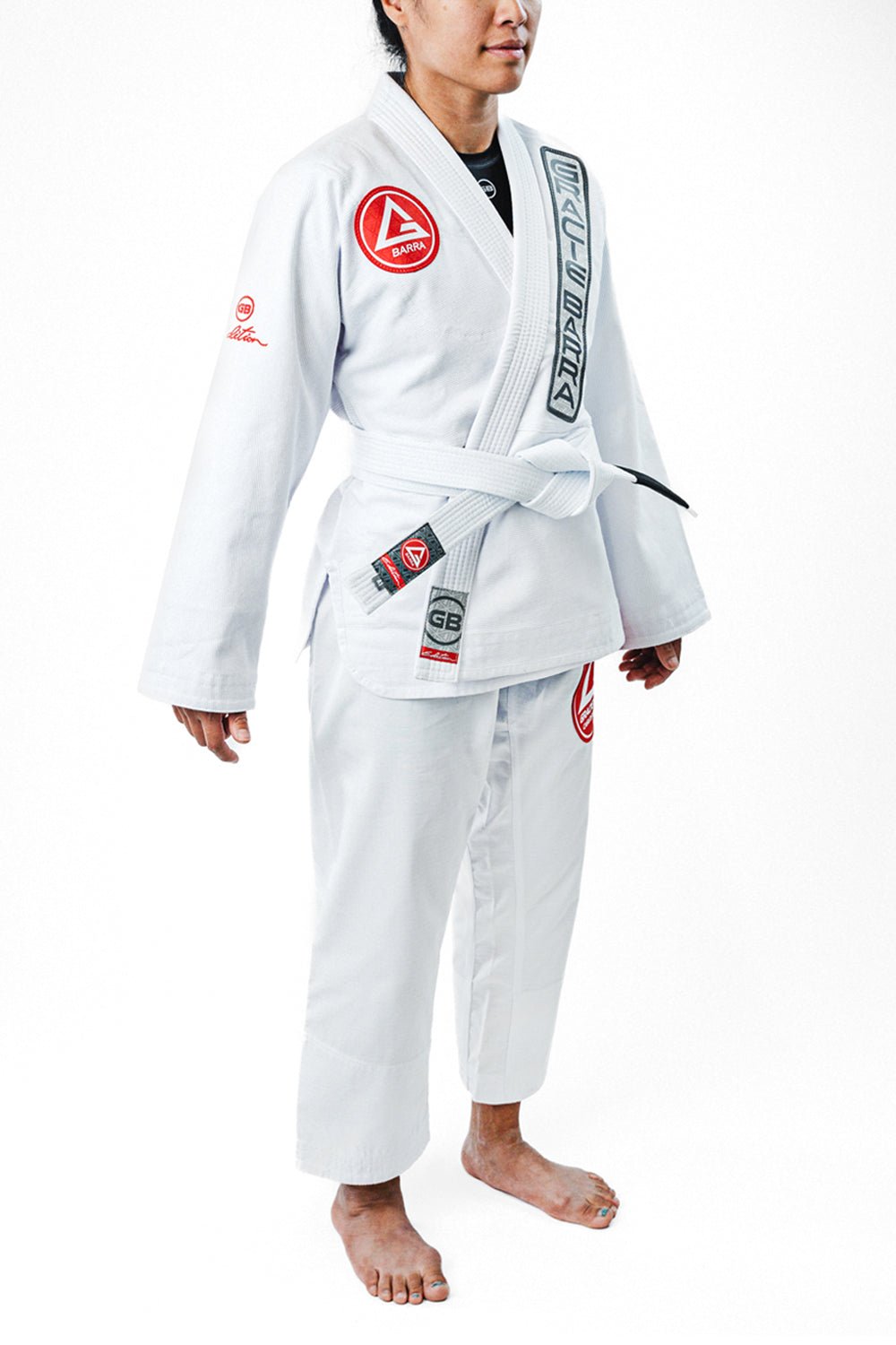 GB1 Womens Kimono with Belt - White