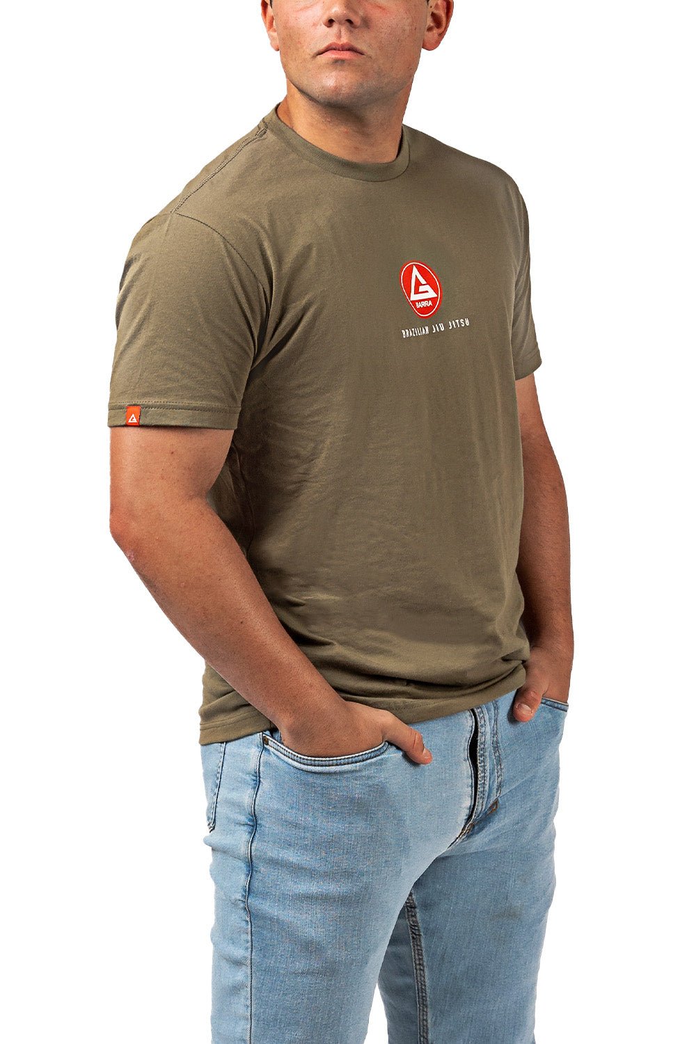 Red Shield Mens Tee - Military Green