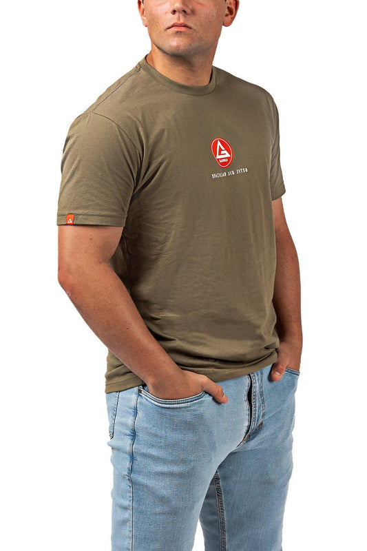 Red Shield Mens Tee - Military Green