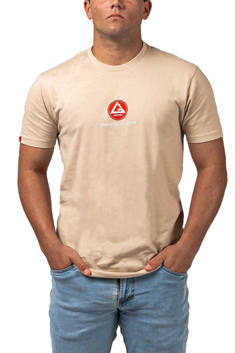 Red Shield Mens Tee - Cream