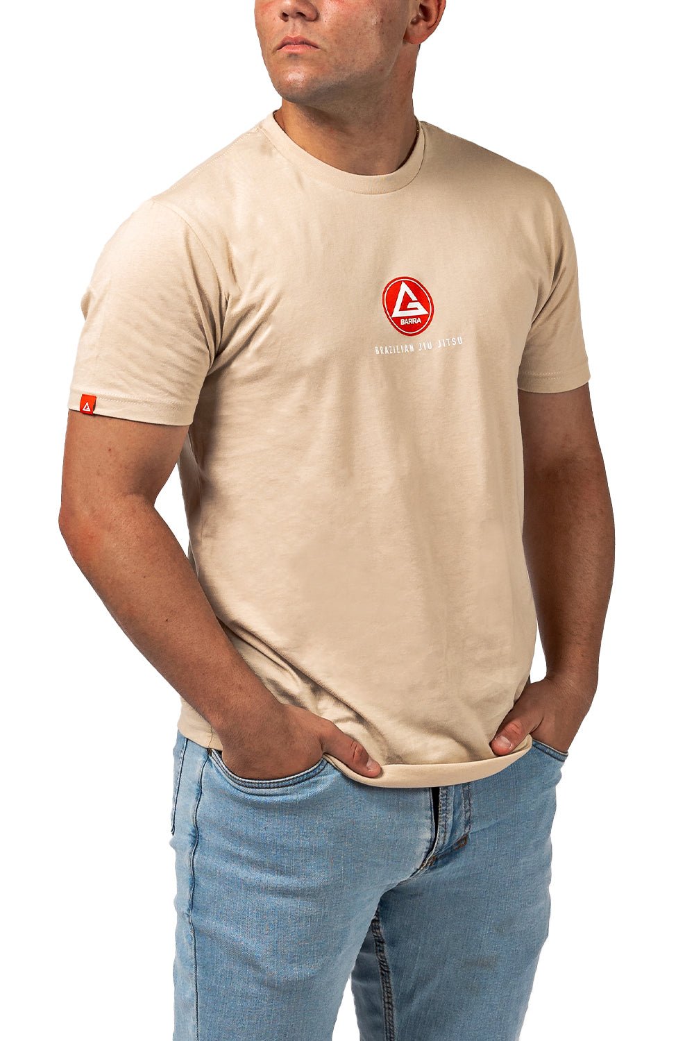 Red Shield Mens Tee - Cream