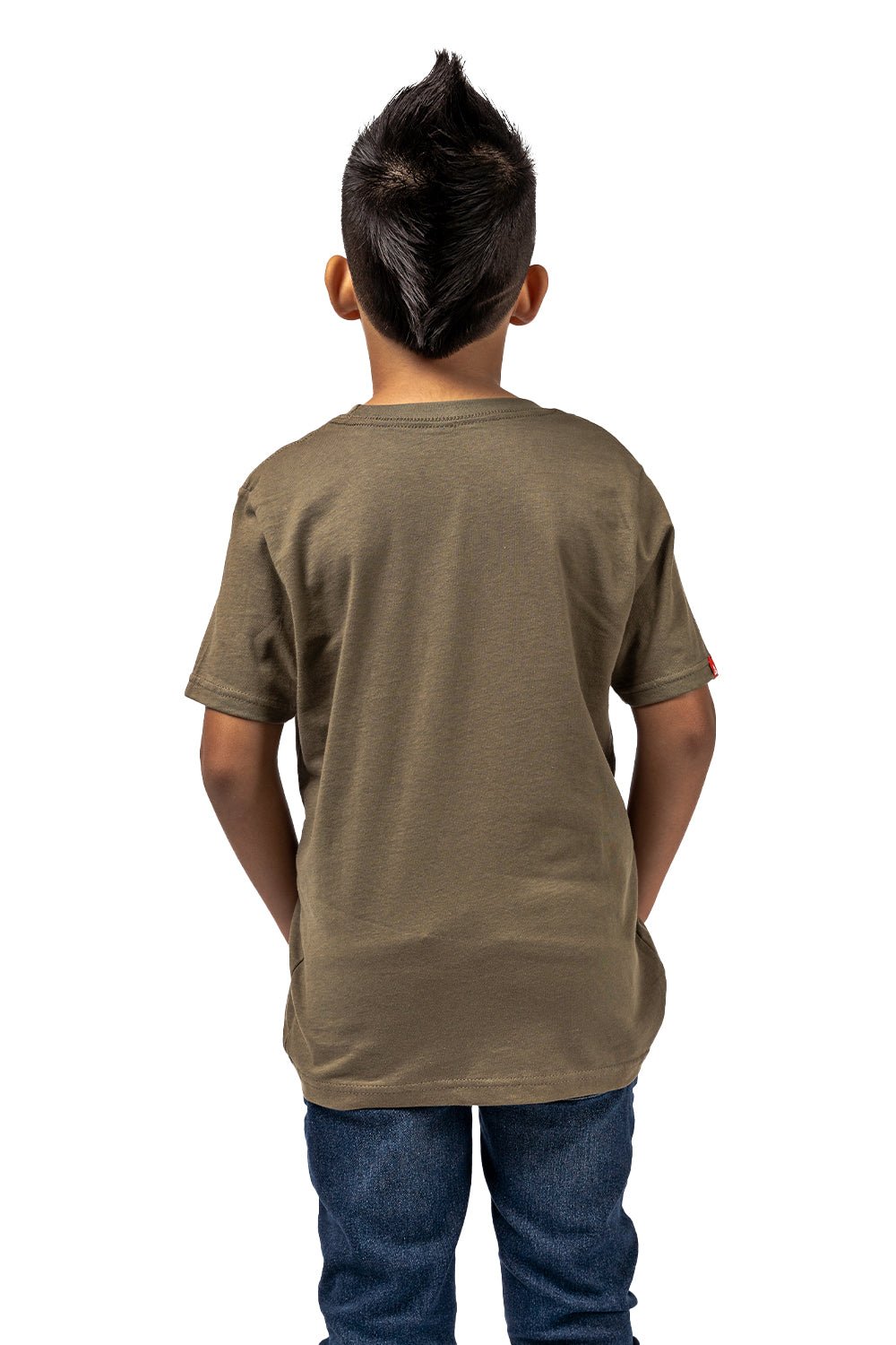 Red Shield Youth Tee - Military Green