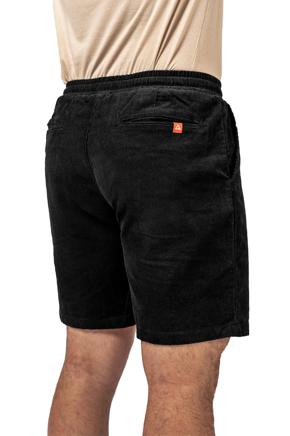 Red Shield Mens Corduroy Short - Black