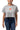 Red Shield Womens Cropped Tee - Grey