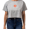 Red Shield Womens Cropped Tee - Grey