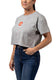 Red Shield Womens Cropped Tee - Grey