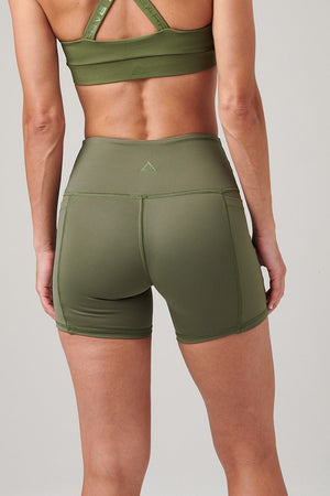 GB Elevate High Waist Shorts - Green