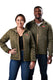 Matte Stacked Women's Puffer Jacket - Olive