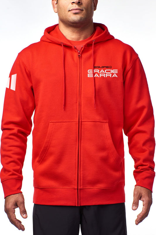 Adidas Mens Comp Team Zip Hoodie - Red