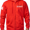 Adidas Mens Comp Team Zip Hoodie - Red