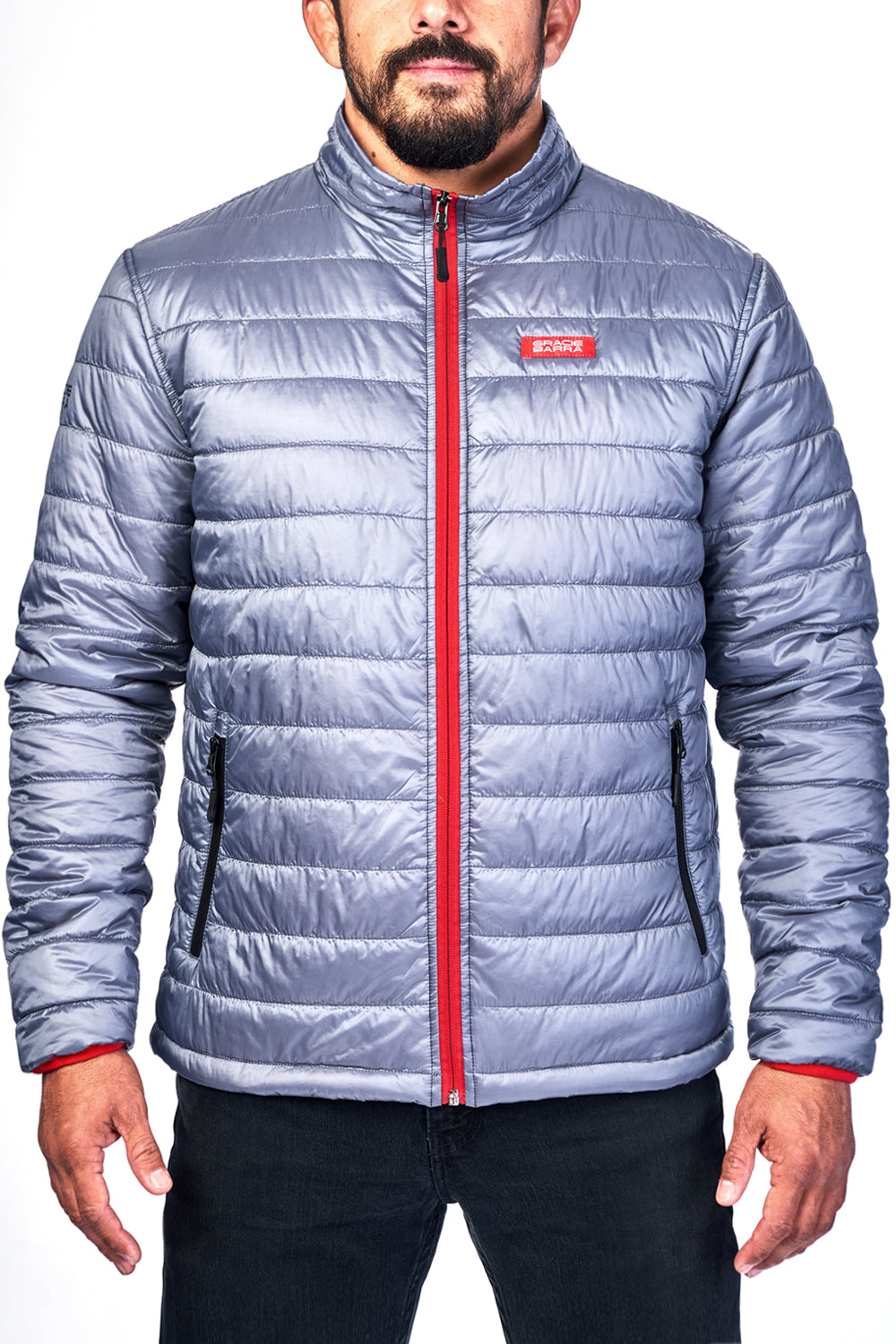 Stacked Puffer Jacket Mens - Grey