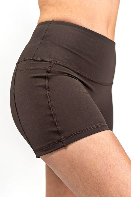 GB Elevate High Waist Shorts - Brown