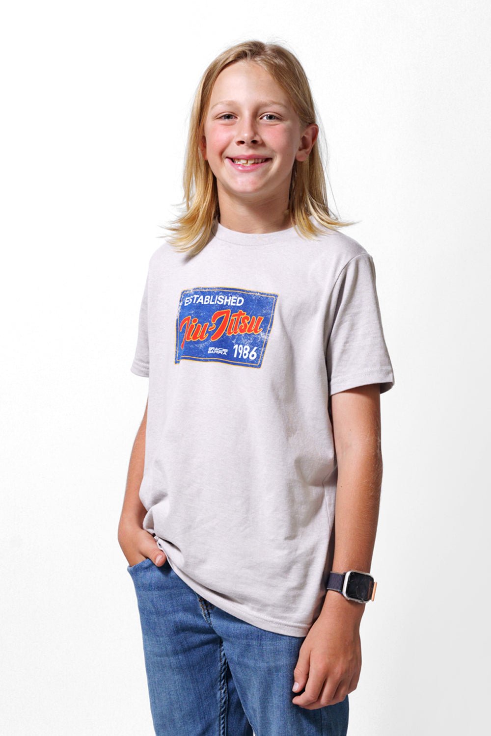 JJ Postcard Youth Tee - Grey