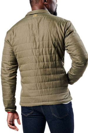 Matte Stacked Puffer Jacket - Olive