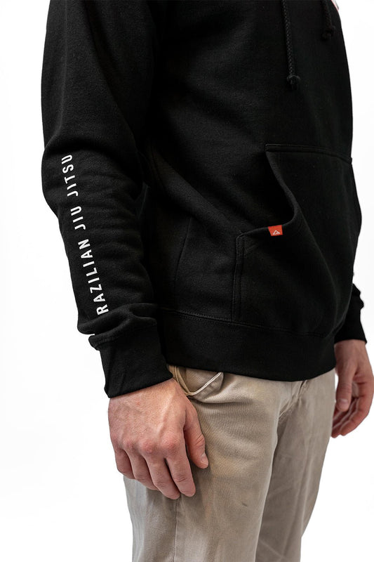 Red Shield Mens Hoodie - Black