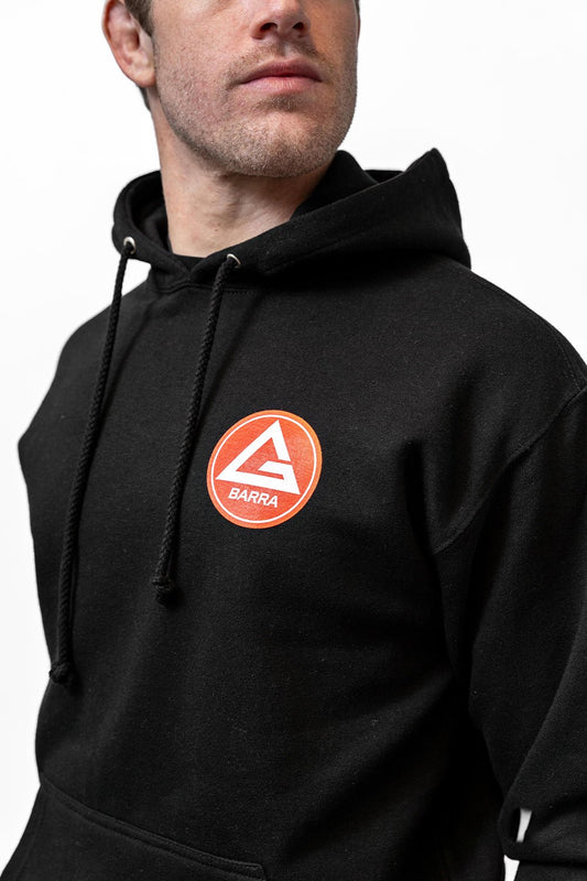 Red Shield Mens Hoodie - Black