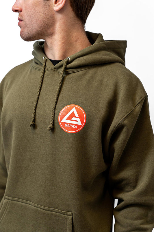 Red Shield Mens Hoodie - Army