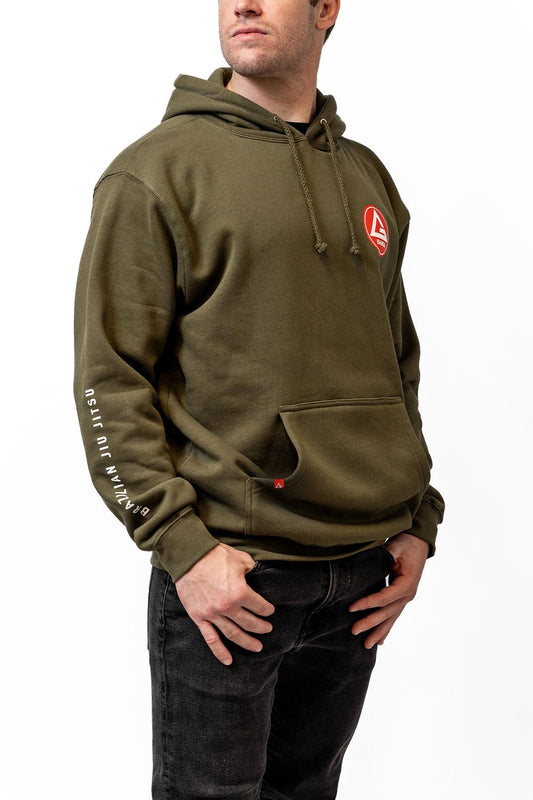 Red Shield Mens Hoodie - Army